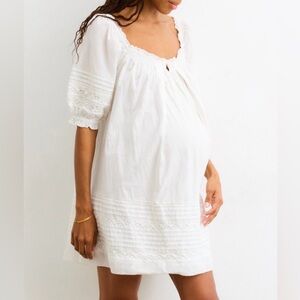 HATCH Lottie Secret Nursing Mini Dress – White | Hatch Size 2 | New With Tags